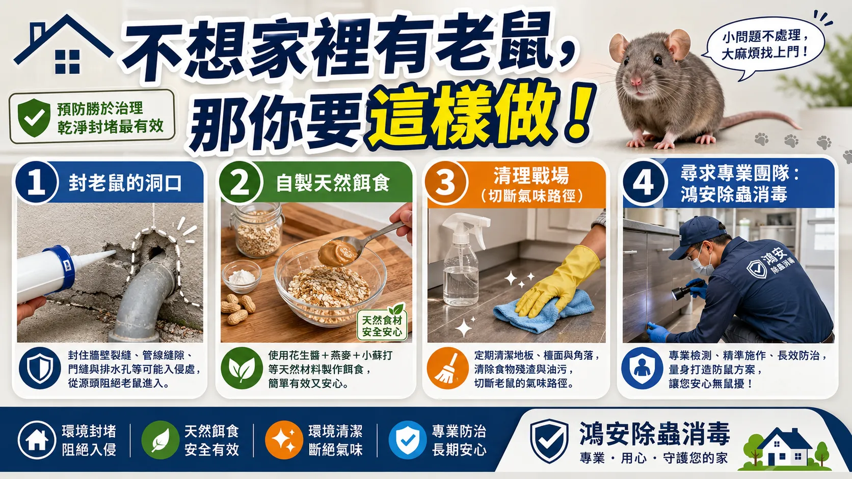 不想家中進老鼠那你可以這樣做