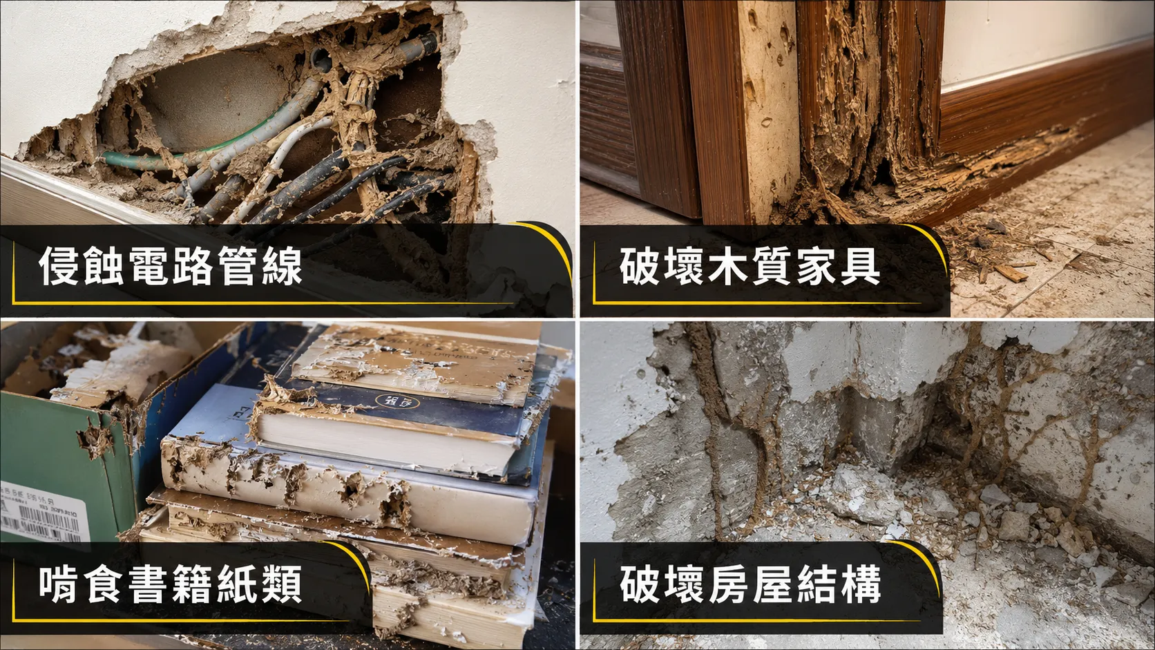 白蟻對家中造成的危害