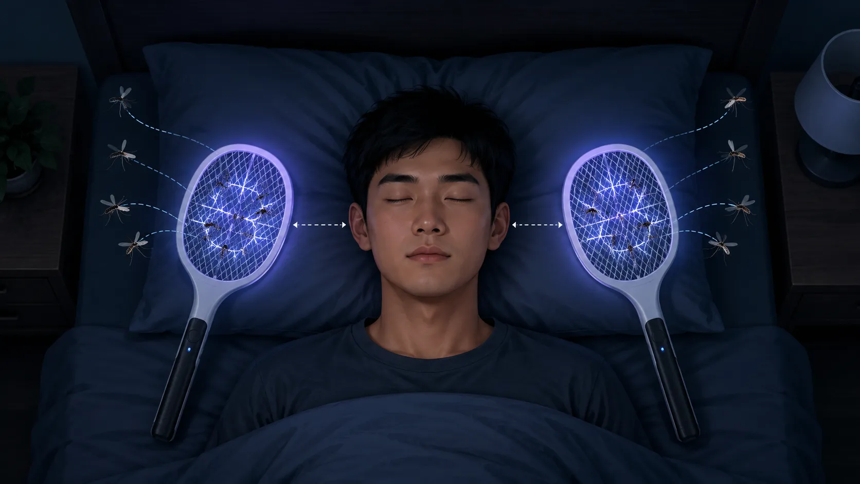 懶人電蚊拍