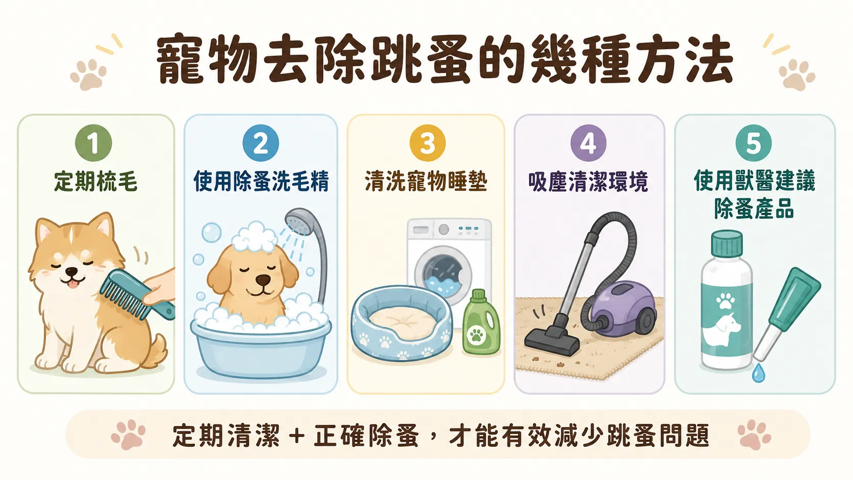 如何預防寵物身上有跳蚤