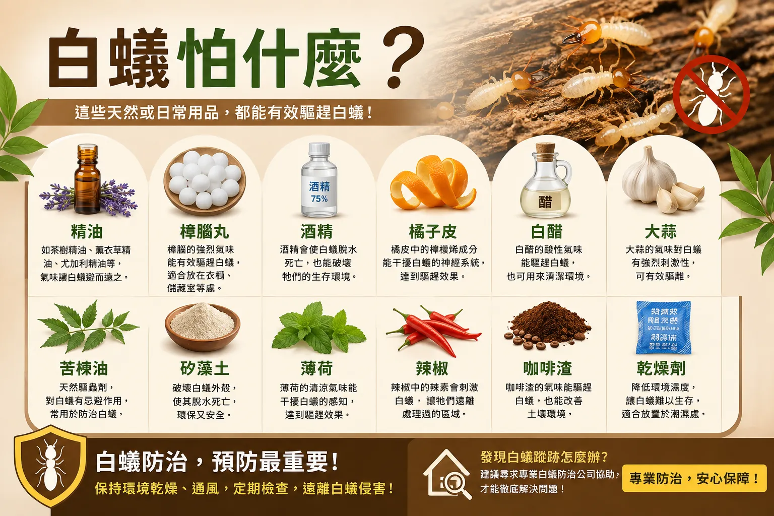 白蟻害怕的氣味一覽表